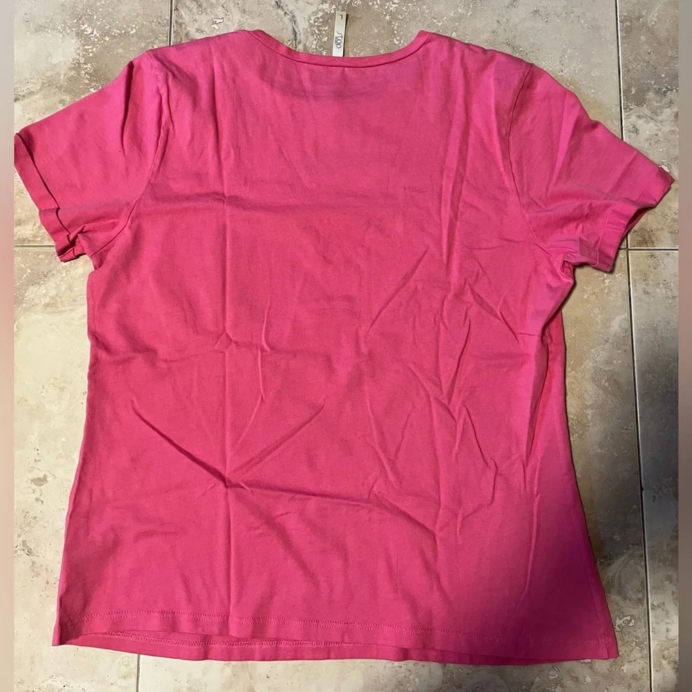 Pink Rhinestone Pocket T-Shirt - Picture 2 of 2